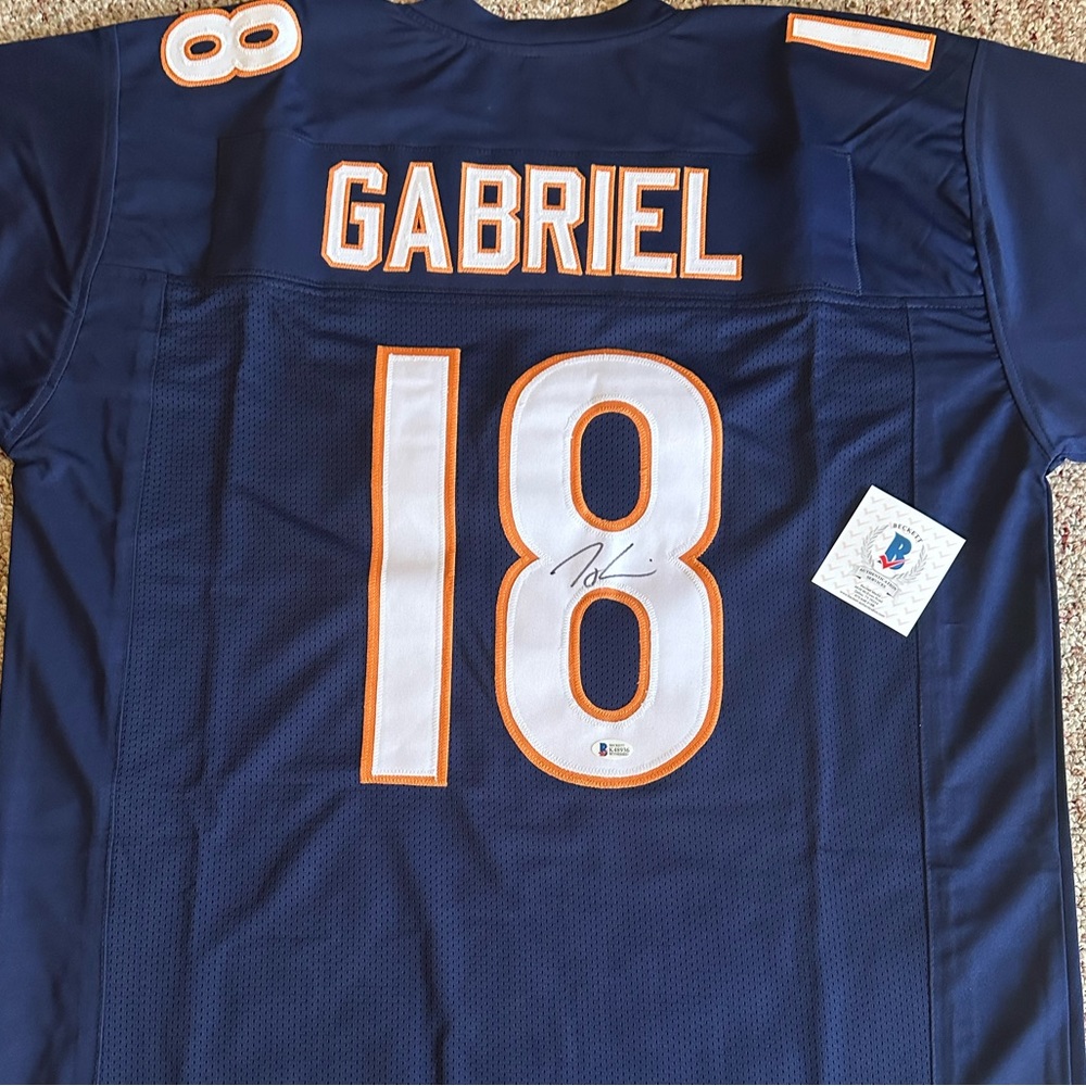 Autographed Taylor Gabriel jersey